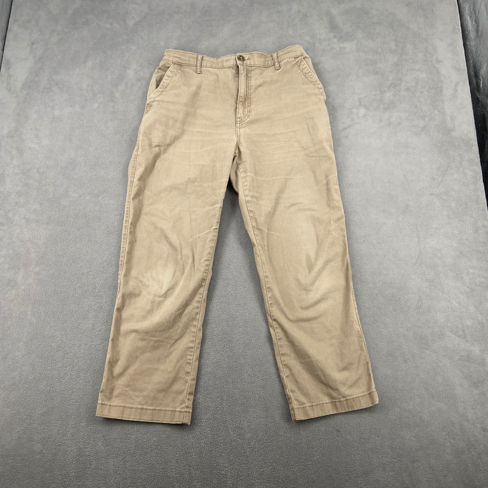 GH Bass & Co Womens Khaki Chino Pants Size 6 Tan Straight Leg Casual Trousers